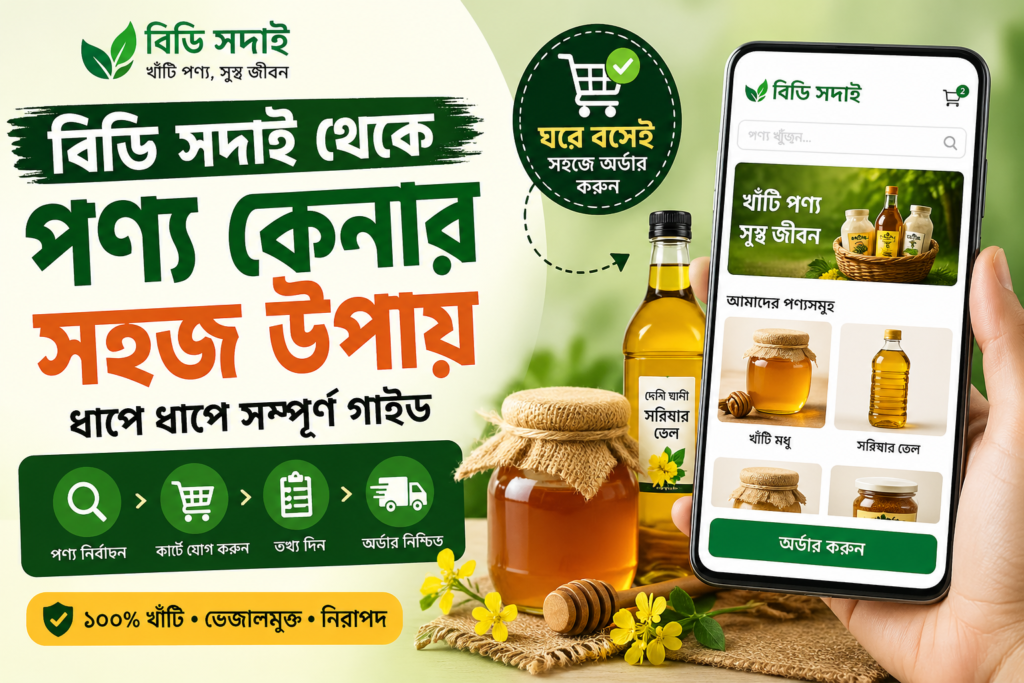 বিডি সদাই ওয়েবসাইট থেকে পণ্য কেনার সহজ উপায়